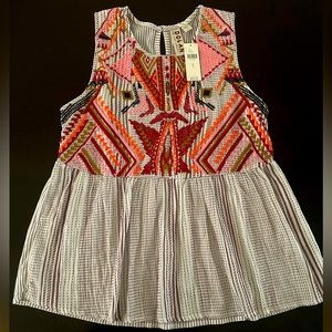 Anthropology multi-color patterned blouse. Brand new with tags. Never worn